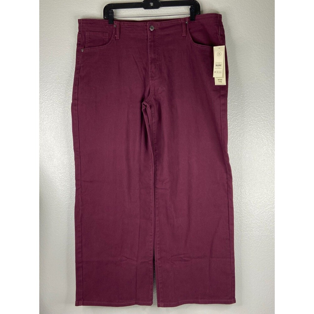 No Boundaries Women XXL 20 Burgundy Baggy Jeans No Waist New